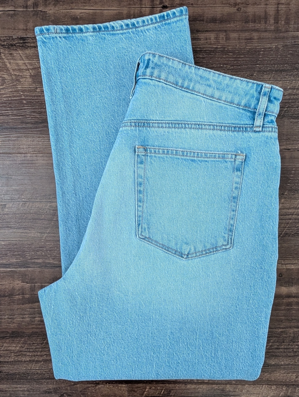 LOFT Light Blue High-Rise Straight Jeans